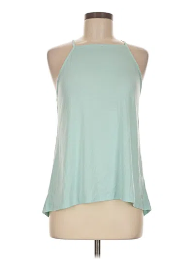 Pre-owned Apana Sleeveless Top Teal Halter Neckline Tops