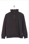 Apana Soft Summit Quarter Zip Sweatshirt In Black