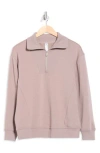 Apana Soft Summit Quarter Zip Sweatshirt In Brown