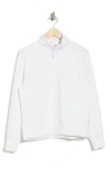 Apana Stellar Scuba Knit Quarter Zip Pullover In White