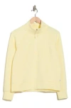 Apana Stellar Scuba Knit Quarter Zip Pullover In Yellow