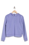 Apana Stellar Scuba Quarter Zip Hoodie In Blue Ice
