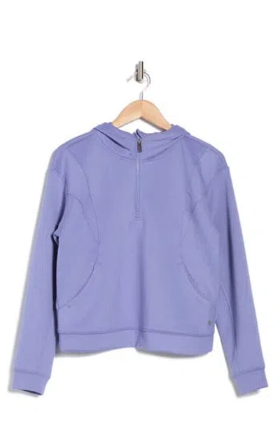 Apana Stellar Scuba Quarter Zip Hoodie In Blue Ice