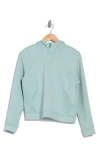 Apana Stellar Scuba Quarter Zip Hoodie In Misty Meadow