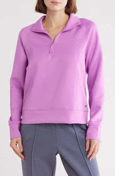Apana Stellar Scuba Quarter Zip Pullover In First Bloom