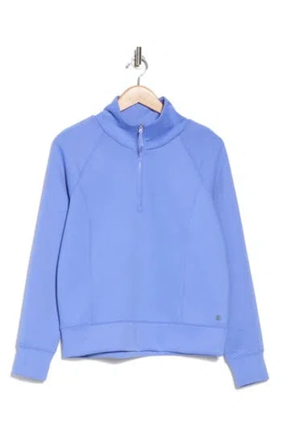 Apana Stellar Scuba Quarter Zip Pullover In Persian Jewel