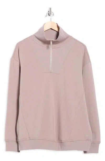 Apana Summit Quarter Zip Sweatshirt In Brown