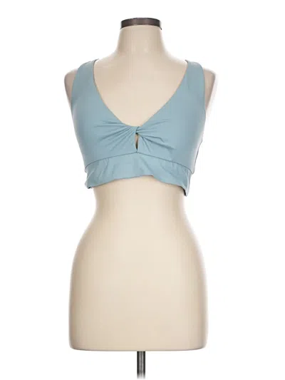 Pre-owned Apana Tank Top Blue Halter Neckline Tops