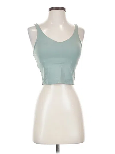 Pre-owned Apana Tank Top Teal Strapless Neckline Tops In Blue