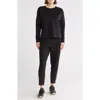 Apana Uptown Scuba Knit Pullover & Joggers Set In Rich Black