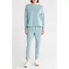 Apana Uptown Scuba Knit Pullover & Joggers Set In Stone Blue