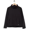 Apana Zephyr Cowl Neck Pullover Sweatshirt In Black