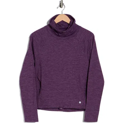 Apana Zephyr Cowl Neck Pullover Sweatshirt In Purple