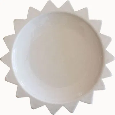 Apartment F Ceramic Sun Plate In Brown