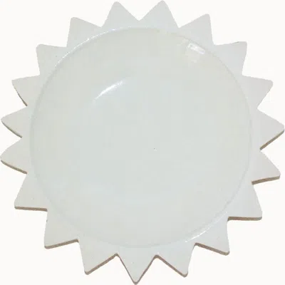 Apartment F Ceramic Sun Plate In White