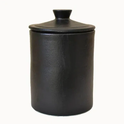 Apartment F Handcrafted Ceramic Canister In Black