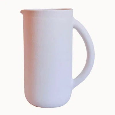 Apartment F Handcrafted Ceramic Pitcher In White