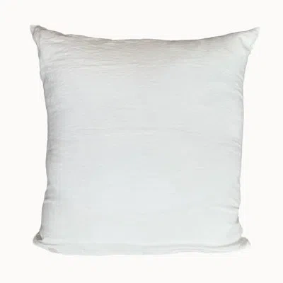 Apartment F Stonewashed Linen Euro Pillow Sham In White