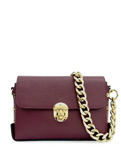 Apatchy London Bloxsome Chain-strap Crossbody Bag In Burgundy