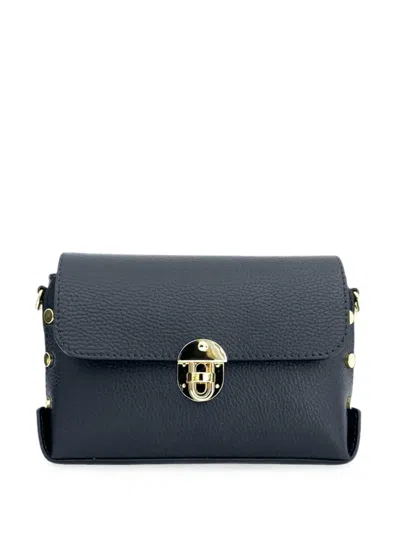 Apatchy London Bloxsome Studded Leather Crossbody Bag In Blue