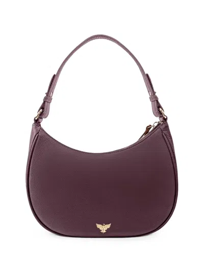 Apatchy London Lucy Leather Shoulder Bag In Purple
