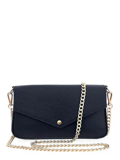 Apatchy London Munro Leather Clutch Bag In Blue