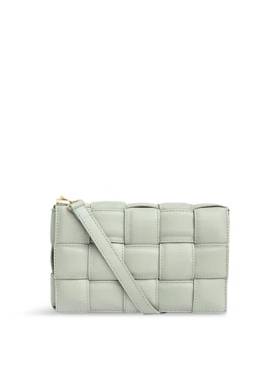 Apatchy London Padded Woven Crossbody Bag In Clay