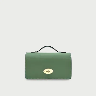 Apatchy London The Amelia Chilli Red Leather Bag In Green