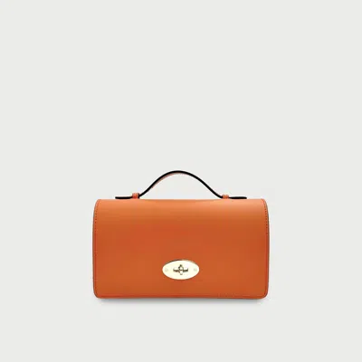 Apatchy London The Amelia Chilli Red Leather Bag In Gold