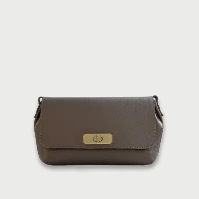 Apatchy London The Maisie Maxi Leather Bag In Gray