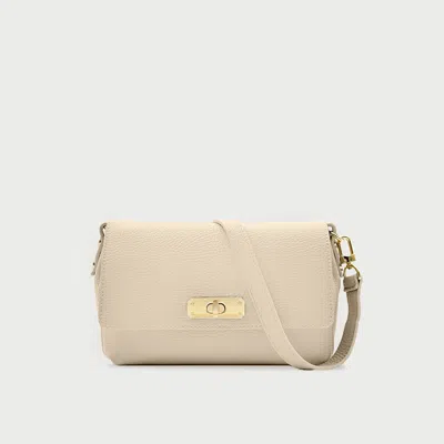 Apatchy London The Maisie Midi Leather Bag In White