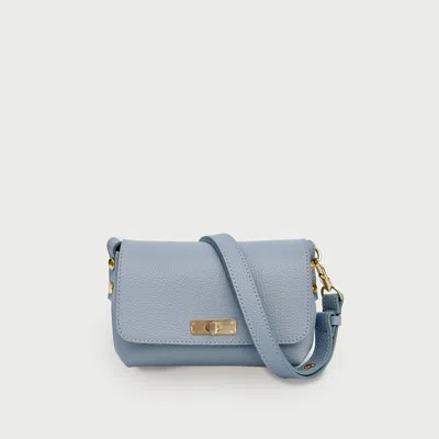 Apatchy London The Maisie Mink Leather Bag In Blue