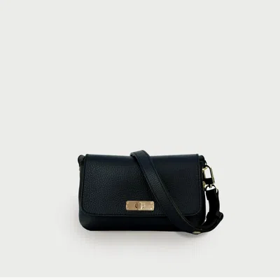 Apatchy London The Maisie Mink Leather Bag In Black