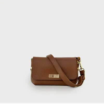 Apatchy London The Maisie Mink Leather Bag In Brown