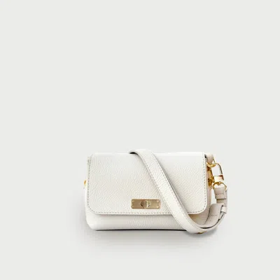 Apatchy London The Maisie Mink Leather Bag In White