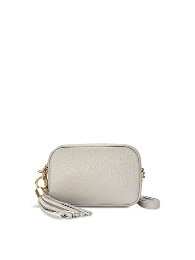 Apatchy London The Mini Tassel Phone Bag In Light Grey