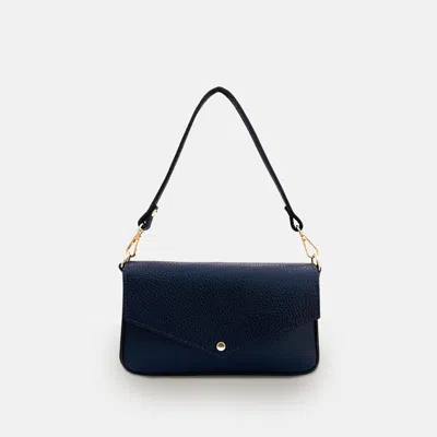 Apatchy London The Munro Leather Short Bag In Blue