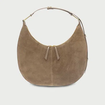 Apatchy London The Nora Olive Suede Bag In Brown