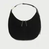 Apatchy London The Nora Olive Suede Bag In Black