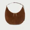 Apatchy London The Nora Olive Suede Bag In Brown