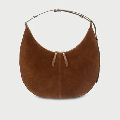 Apatchy London The Nora Olive Suede Bag In Brown