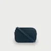Apatchy London The Penelope Gold Woven Leather Camera Bag In Blue