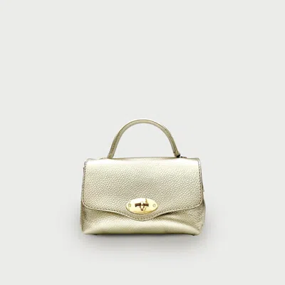 Apatchy London The Rachel Silver Leather Bag In Gold