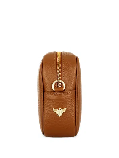 Apatchy London The Tassel Leather Crossbody Bag In Brown