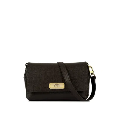 Apatchy London Women's Brown The Maisie Midi Chocolate Leather Bag