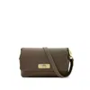 Apatchy London Women's Brown The Maisie Midi Mink Leather Bag In Brown