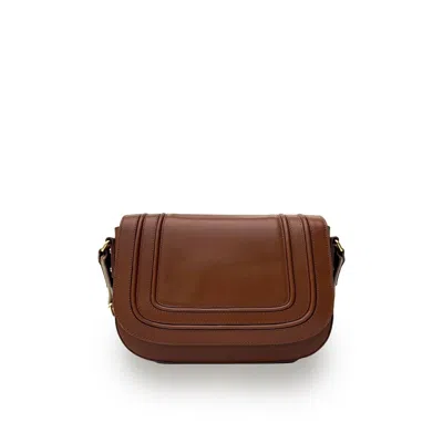 Apatchy London Women's Brown The Mimi Midi Tan Leather Bag