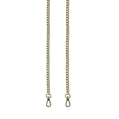 Apatchy London Women's Gold Slim Flat Crossbody Chain Strap