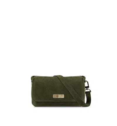 Apatchy London Women's Green The Maisie Mini Suede Bag