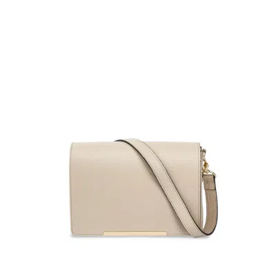 Apatchy London Women's Neutrals The Newbury Stone Leather Crossbody Bag In Black